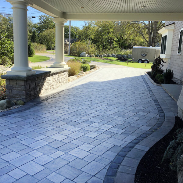 Scenic Style Ltd - Custom Paver Driveway with Reclaimed Cobble Stone